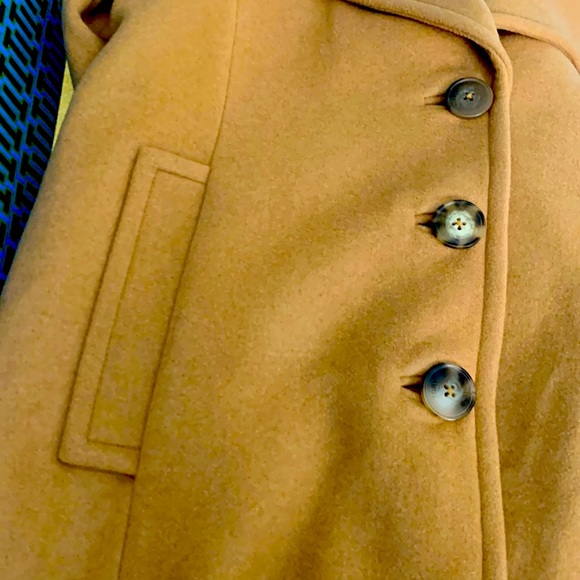 Tory Burch Long Wool/Cashmere Camel Coat - Picture 8 of 13